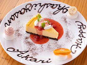 ケーキとドリンクのセット